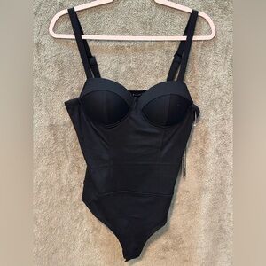 Haute Monde Black Shapewear Bodysuit